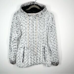 NWOT Wooly Bully Heli Pullover Faux Curly Lamb Fur Nordic Sweatshirt Large